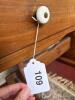 Rustic Trestle Desk With Multiple Drawers and White Knobs - 10