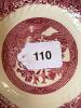 Hampton Ivory Old Willow Red Transferware Plate - 5