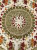 Floral Velvet Medallion Square Fringe Throw - 5