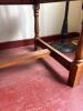 Wooden Spindle-Back Settee With Tapestry Cushions - 6