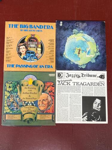 Vinyl Records: Yes Fragile, Big Band Era, Jack Teagarden, Arthur Fiedler