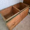 Wood Storage Chest with Hinged Lid and Metal Handles - 2