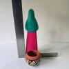 Mexican Folk Art Figurine and T. Tosa Jemez Pottery Bowl - 2