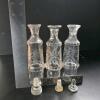 Etched Glass Bottles With Stoppers, Fern Motif - 2
