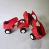 Gabriel Adjustable Children's Roller Skates Red Plastic Strap-On