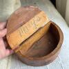 Wooden Half-Moon Trinket Box With Hinged Lid - 2