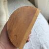 Wooden Half-Moon Trinket Box With Hinged Lid - 3
