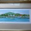 Maine Harbor Scene Print & Framed Sailboat Painting - 9