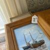 Maine Harbor Scene Print & Framed Sailboat Painting - 14