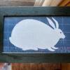 Framed Warren Kimble White Rabbits Wall Art, 22"x8" - 2