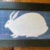 Framed Warren Kimble White Rabbits Wall Art, 22"x8" - 3