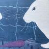 Framed Warren Kimble White Rabbits Wall Art, 22"x8" - 4