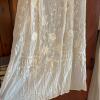 White Dress With Lace Trim & Floral Embroidery - 5
