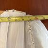 White Dress With Lace Trim & Floral Embroidery - 8