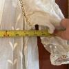 White Dress With Lace Trim & Floral Embroidery - 9