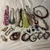Beaded Costume Jewelry Necklaces and Bracelets, One Napier