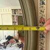 Oval Wall Mirror With Green Frame - 3