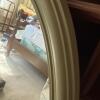 Oval Wall Mirror With Green Frame - 5