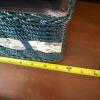 Sewing Boxes With Supplies, Woven and Wood Leaf-Carved - 9