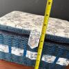 Sewing Boxes With Supplies, Woven and Wood Leaf-Carved - 10