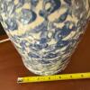Blue and White Pottery Table Lamp with Pierced Shade - 6