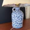 Blue and White Pottery Table Lamp with Pierced Shade - 9