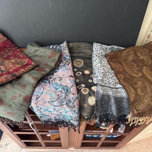 Paisley Patterned Shawls, Pashmina and Acrylic Blend