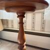 Wooden Pedestal Side Table, Traditional Style - 2
