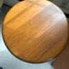Wooden Pedestal Side Table, Traditional Style - 3
