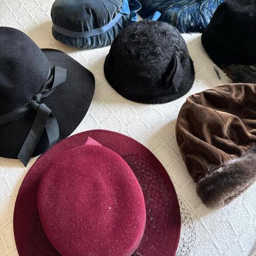 Vintage Women's Millinery Hats in Mid-Century Style