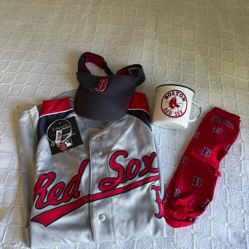Boston Red Sox Apparel, Mug, and Alex and Ani Charm Bracelet
