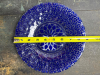 Handcrafted Kiln-Fired Glass Plate With Blue Floral Pattern - 3