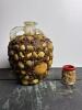 Shellwork Decorated Glass Jug and Shellwork Jar