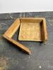 Antique-Style Wooden Butter Mold Press with Flower Motif