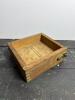 Antique-Style Wooden Butter Mold Press with Flower Motif - 2