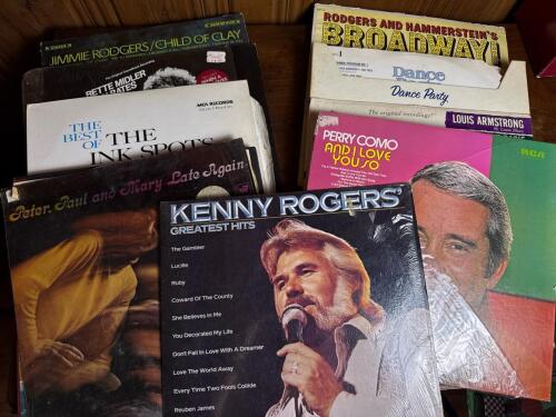 Vintage Vinyl Records Assortment With Classic Albums