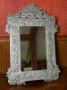 Embossed Tin Framed Mirror in Folk Art Style