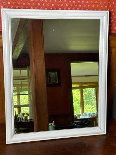 White Framed Wall Mirror