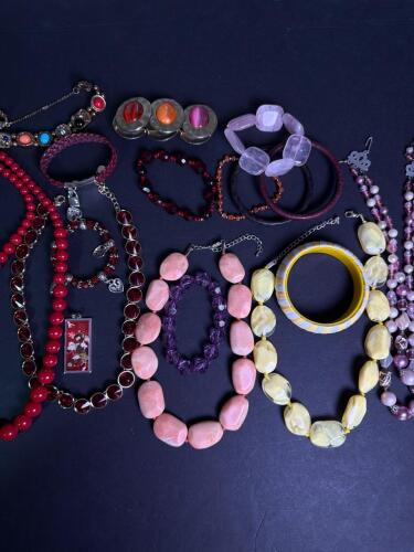 Assorted Costume Jewelry Necklaces, Bracelets, and Pendant