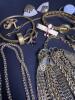 Assorted Costume Jewelry in Gold-Tone and White Styles - 5