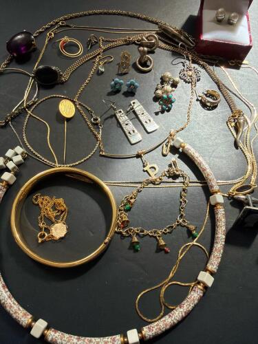 Assorted Vintage and Costume Jewelry, Mixed Styles