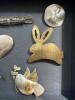 Assorted Animal Brooches and Pins, Engraved Metal and Mixed Materials - 4