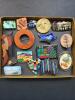 Hand-Painted Ceramic Brooch with Building Scene - 2