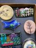 Hand-Painted Ceramic Brooch with Building Scene - 5