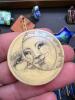 Hand-Painted Ceramic Brooch with Building Scene - 8