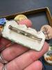 Hand-Painted Ceramic Brooch with Building Scene - 9