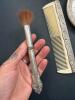 Silver Plated Vanity Brush, Comb, Mirror, and Grooming Set - 2