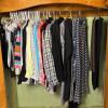 Women's Clothing Lot: Shirts, Tops, Jackets, Skirts, and Pants