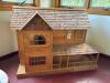 Handcrafted Wooden Dollhouse With Assorted Miniature Furniture