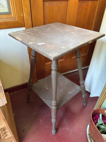 Vintage Square Side Table for Restoration